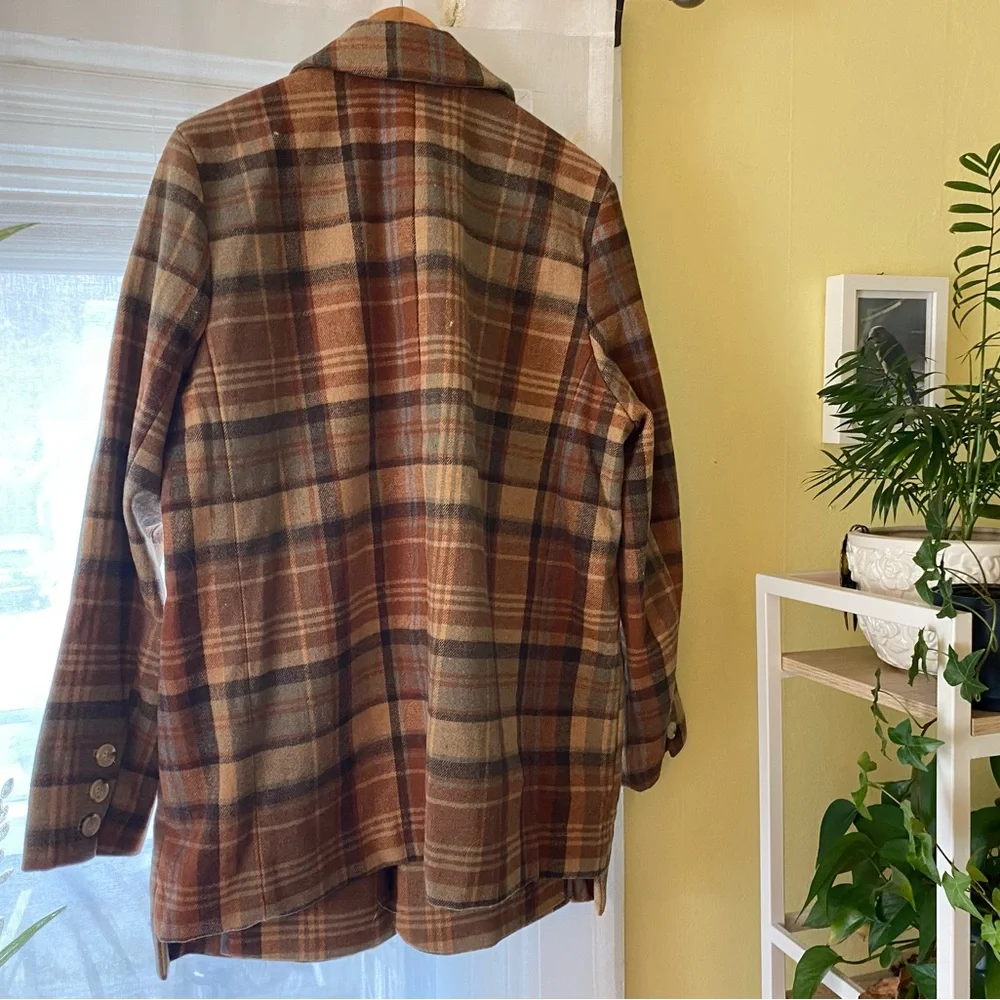 Free People | Plaid Pea Coat - Picture 2 of 5